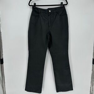 VTG Shape Fx Newport News Black 100% Leather Pants Women's 12